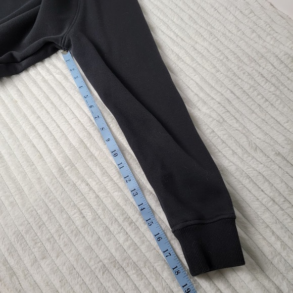 Athleta Cozy Karma Funnel Neck Sweatshirt Black Women’s SM Soft Fleece Lined - Picture 6 of 10